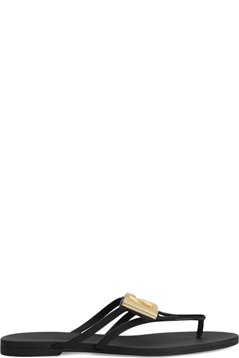 Dolce & Gabbana Dg Logo Thong Sandals