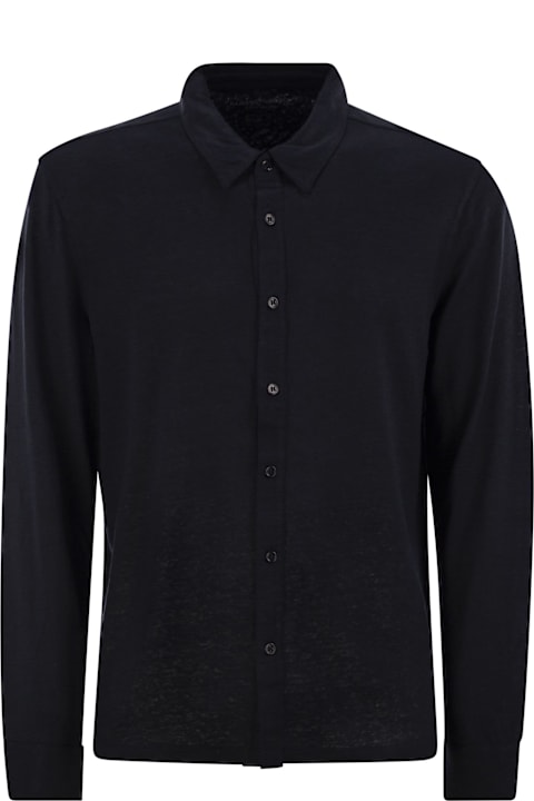 Majestic Filatures Topwear for Men Majestic Filatures Linen Long-sleeved Shirt