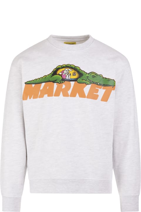 Unisex Light Melange Grey Market Belly Of The Beast Sweatshirt