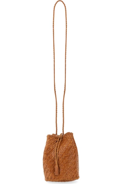 Shoulder Bags for Women Dragon Diffusion "pompom Double Jump Tan" Bag