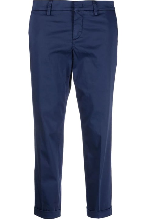 Fay for Women Fay Blue Stretch-cotton Trousers