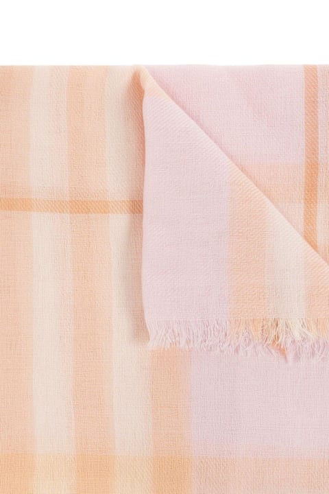 Scarves & Wraps for Women Burberry Check-printed Frayed-edge Scarf