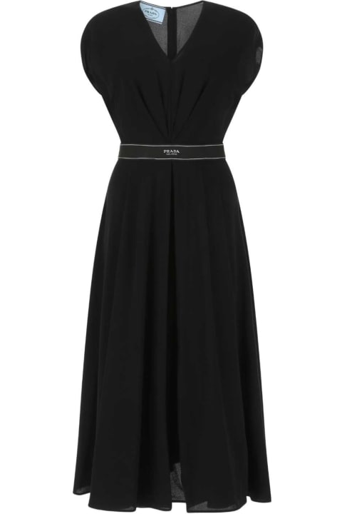 Dresses for Women Prada Black Stretch Crepe Dress