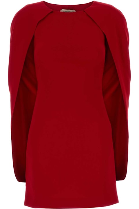 Homeware Alberta Ferretti Red Stretch Crepe Mini Dress