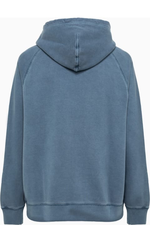 Sweaters for Men Carhartt Air Force Blue Cotton Hooded Taos Sweat