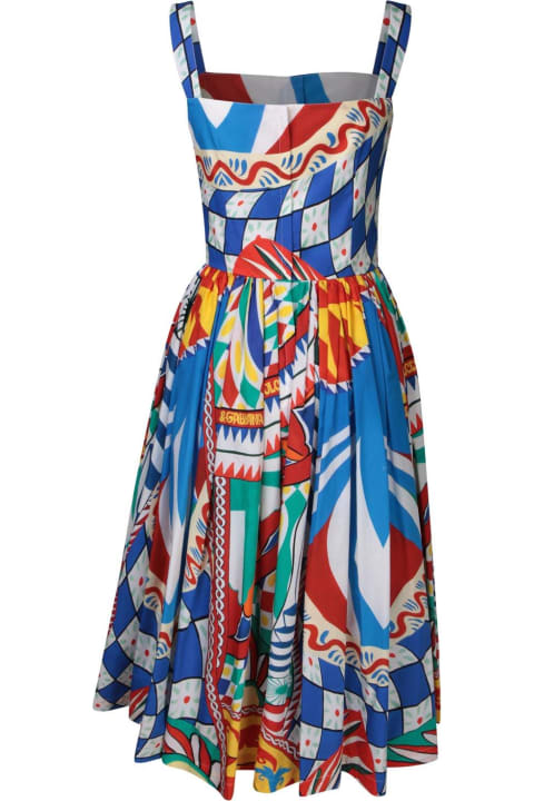 Dolce & Gabbana Clothing for Women Dolce & Gabbana Carretto-printed Poplin Midi Dress