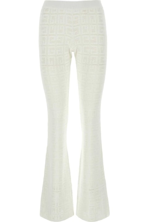 Givenchy Pants & Shorts for Women Givenchy White Jacquard Pant