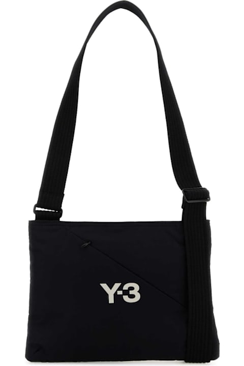 Y-3 for Men Y-3 Black Fabric Sacoche Crossbody Bag