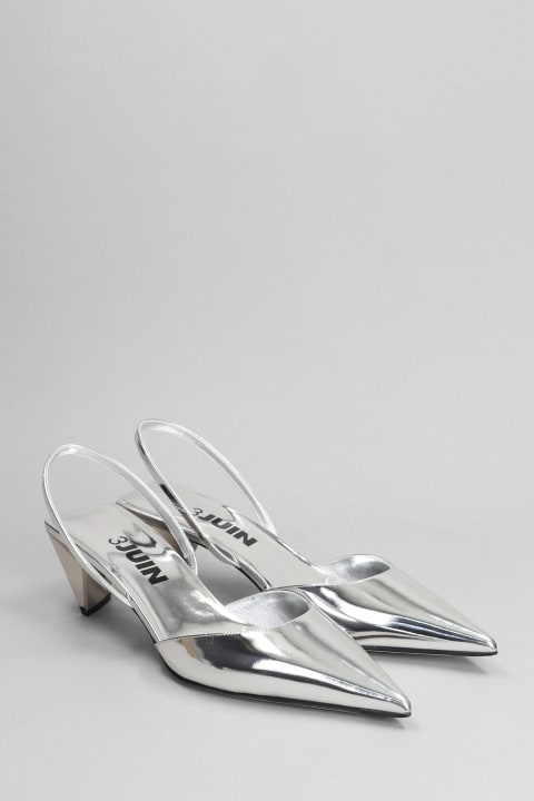 High-Heeled Shoes for Women 3JUIN Mariel 050 Pumps In Silver Leather