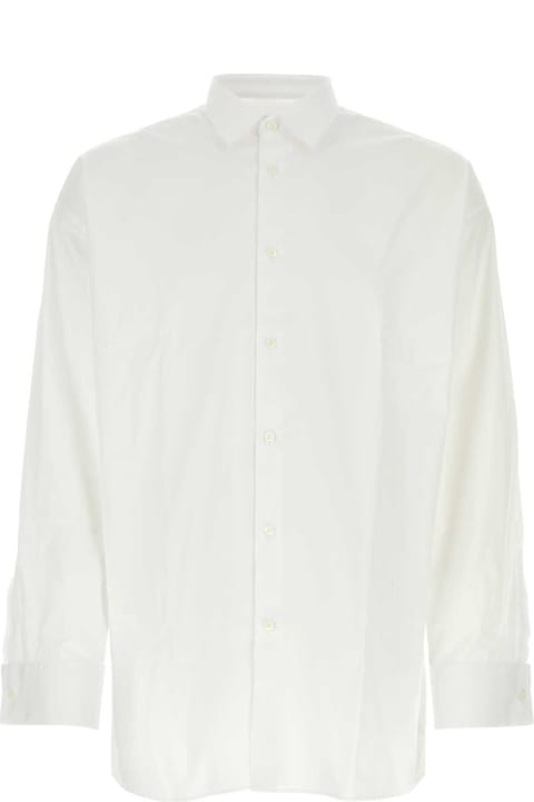 Clothing Sale for Men Prada White Poplin Shirt