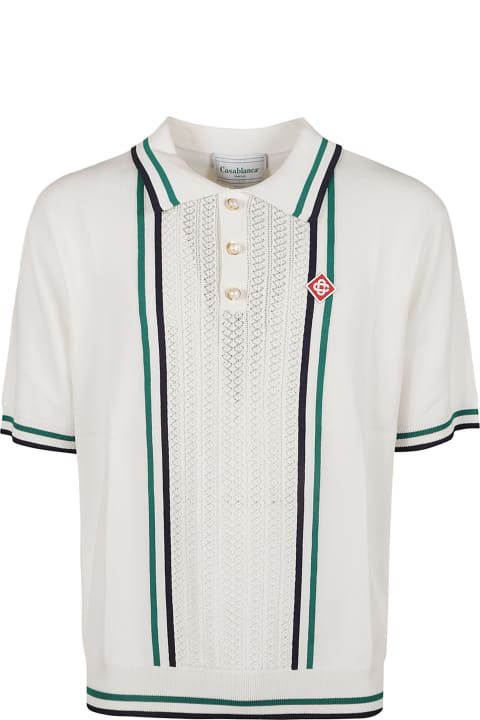 Casablanca Clothing for Men Casablanca Knit Pontelle Tennis Polo Shirt