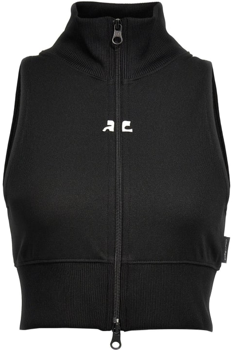 Courrèges Coats & Jackets for Women Courrèges Interlock Tracksuit Cropped Vest