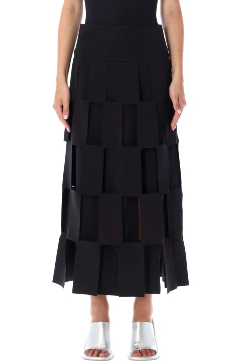 Double Layered Rectangle Midi Skirt