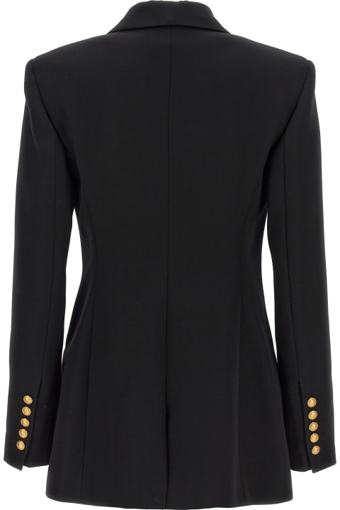 Balmain Coats & Jackets for Women Balmain Double-breasted Blazer With Logo Buttons