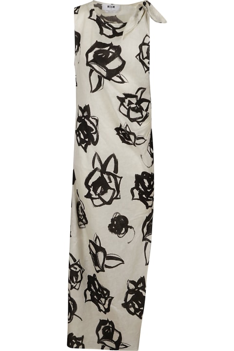 ウィメンズ MSGMのワンピース＆ドレス MSGM Floral Print Sleeveless Long Dress