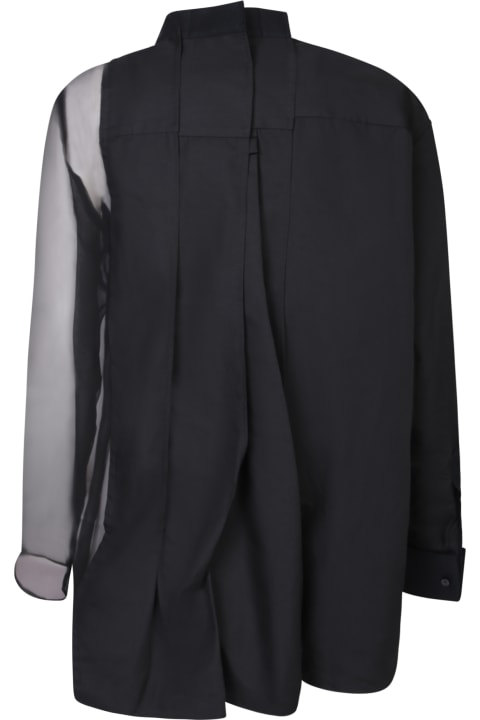 Sacai for Women Sacai Chiffon Details Black Shirt