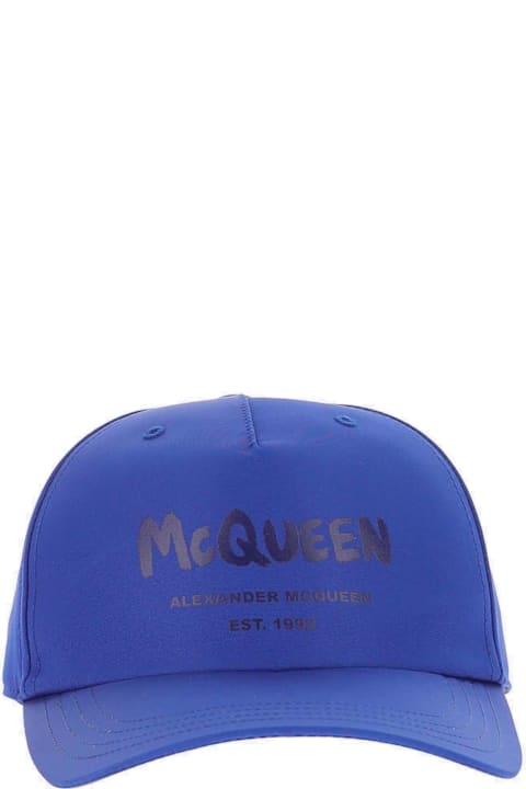 Hats Sale for Men Alexander McQueen Logo Printed Baseball Cap