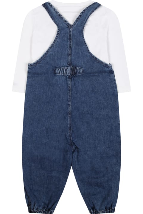 Topwear for Baby Boys Tommy Hilfiger Denim Dungarees For Baby Boy With Iconic Flag