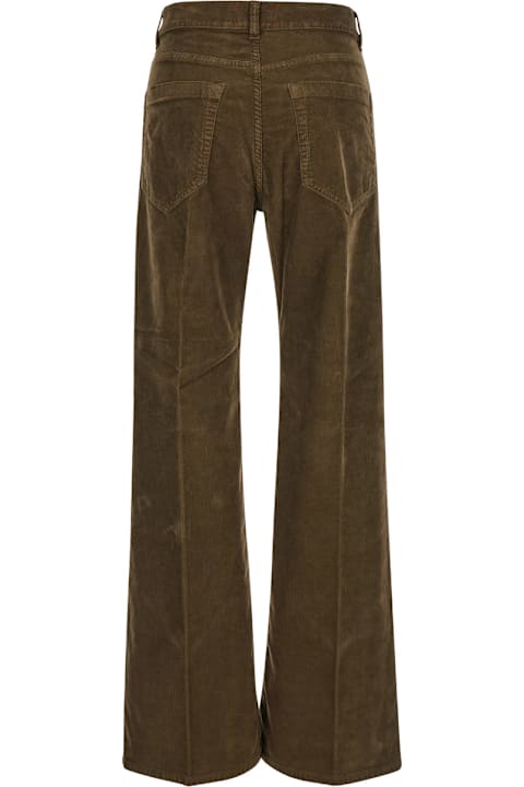 الجينز لـ السيدات The Seafarer Brown Five-pocket Jeans In Courduroy Woman