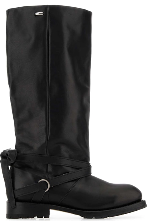 インテリア Our Legacy Black Leather High Engine Boots