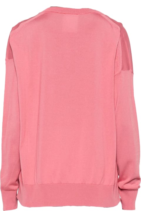 SEMICOUTURE Sweaters for Women SEMICOUTURE Pink Cotton Sweater