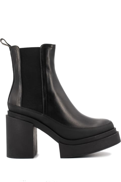 Fabiana Filippi أحذية برقبة لـ السيدات Fabiana Filippi Leather Ankle Boots