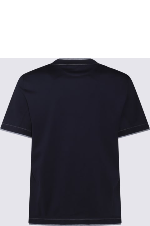 أدوات منزلية Brunello Cucinelli Navy Cotton T-shirt