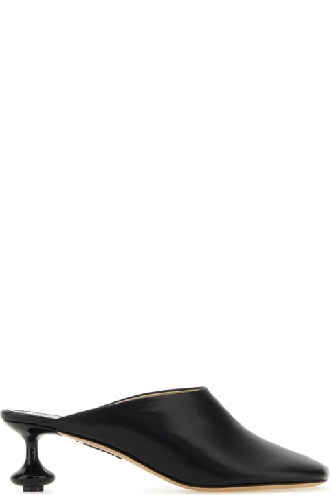 Fashion for Women Loewe Black Leather Toy Mules