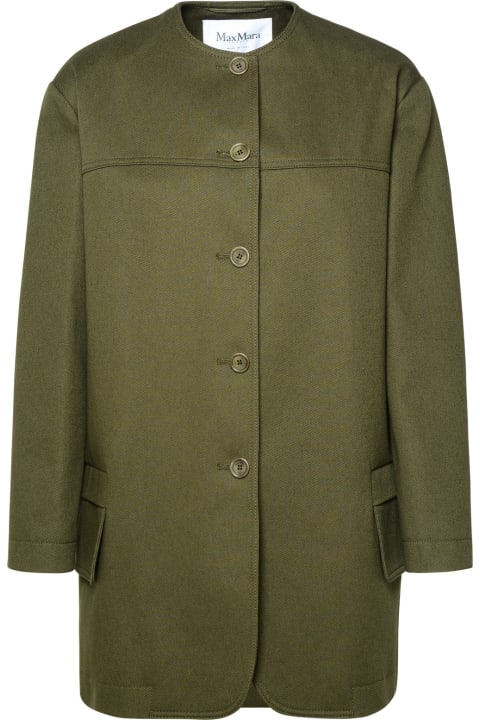 Max Mara Coats & Jackets for Women Max Mara Green Cotton Jacket