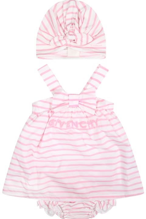 Givenchy Clothing for Baby Boys Givenchy Pink Dress For Baby Girl With Stripes