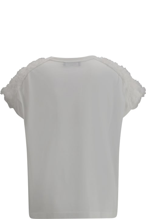 Fabiana Filippi Topwear for Women Fabiana Filippi T-shirt With Tulle Appliqués