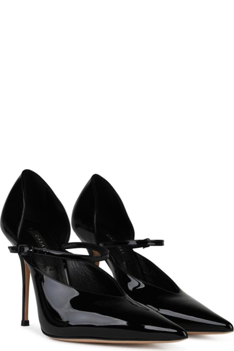 Casadei High-Heeled Shoes for Women Casadei 'scarlet' Black Shiny Leather Pumps
