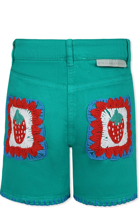 インテリア Stella McCartney Kids Green Shorts For Girl With Strawberry