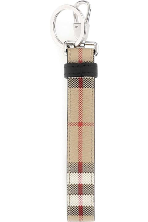 Burberry Accessories for Men Burberry Tb Monogram Plaque Checked Keyring