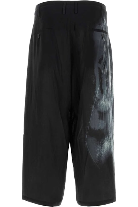 Yohji Yamamoto Pants for Men Yohji Yamamoto Printed Rayon Pant