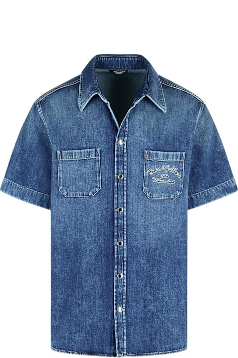 メンズ Dolce & Gabbanaのウェア Dolce & Gabbana Blue Denim Shirt