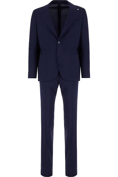 L.B.M. 1911 Clothing for Men L.B.M. 1911 Navy Blue Wool Suit