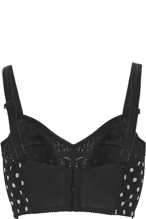 Dolce & Gabbana Underwear & Nightwear for Women Dolce & Gabbana Polka-dot Marquisette Corset Top