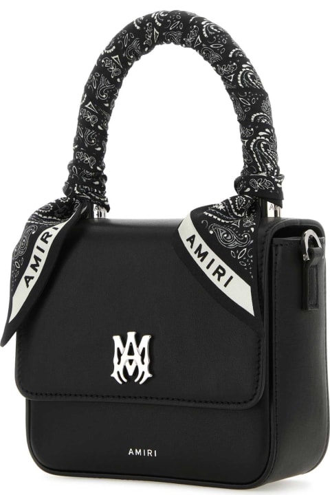Totes for Women AMIRI Black Nappa Leather Micro Bandana Handbag