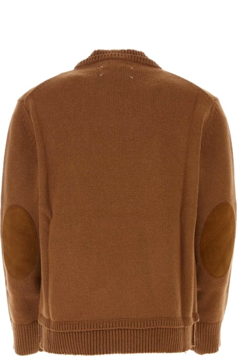 Maison Margiela Sweaters for Men Maison Margiela Chocolate Wool Blend Sweater