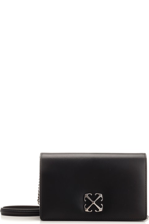 Off-White for Women Off-White Jitney 0.5 Leather Wallet On Chain