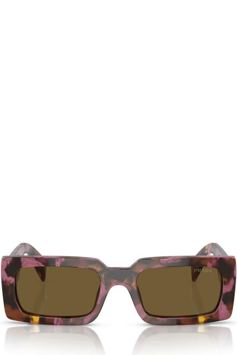 Prada Eyewear Eyewear for Women Prada Eyewear Marbled Rectangular Frame Sunglasses
