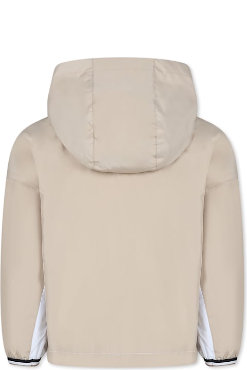 Homeware Hugo Boss Beige Windbreaker Jacket For Boy With Logo