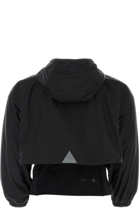 メンズ新着アイテム Moncler Black Stretch Nylon Jacket