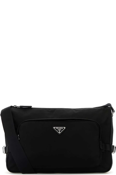 Prada Black Re-nylon Large Crossbody Bag
