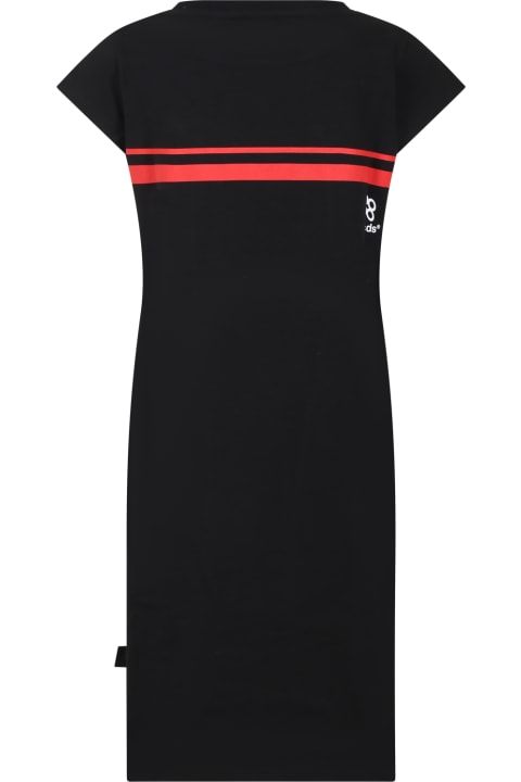 GCDS Mini Dresses for Girls GCDS Mini Black Dress For Girl With Logo