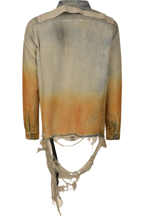 Rick Owens Coats & Jackets for Men Rick Owens Vintage Effect Distressed Denim Jacket