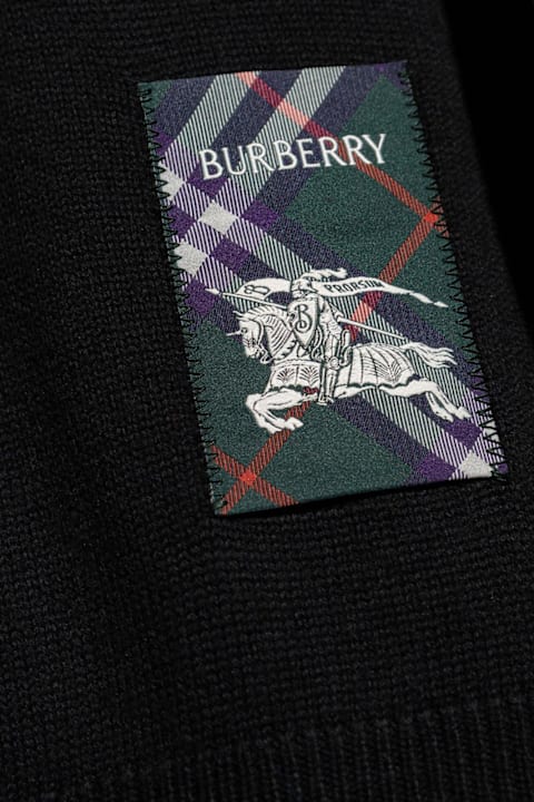 Burberry Sweaters for Men Burberry Logo Patch Knit Sweater