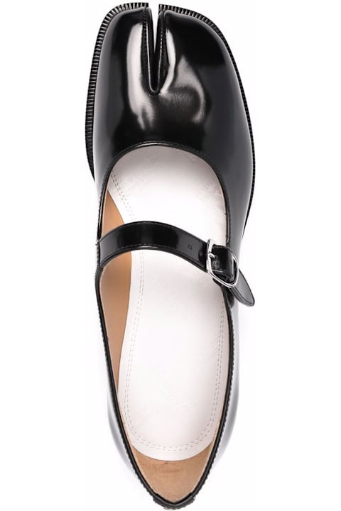 Maison Margiela Tabi Leather Mary-jane Ballets