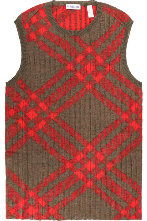 Homeware Burberry 
check
 Dark Green Nylon Blend Vest